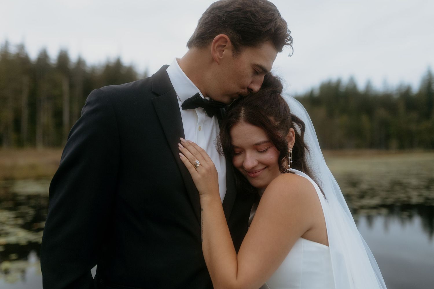 Vancouver wedding ceremony family photo moment