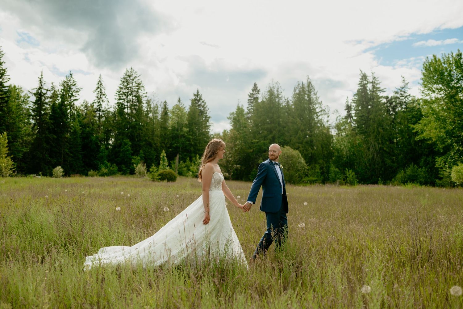 Bride portrait natural light Vancouver wedding