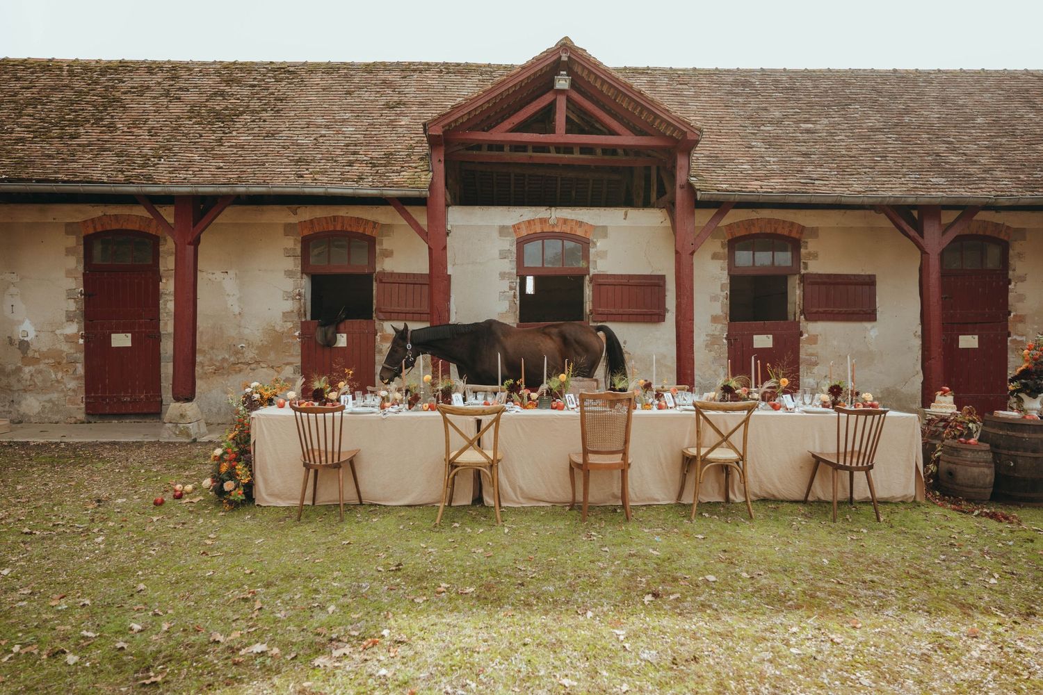 photographe mariage Maine-et-Loire
Haras de la Potardière  cheval et table de mariage