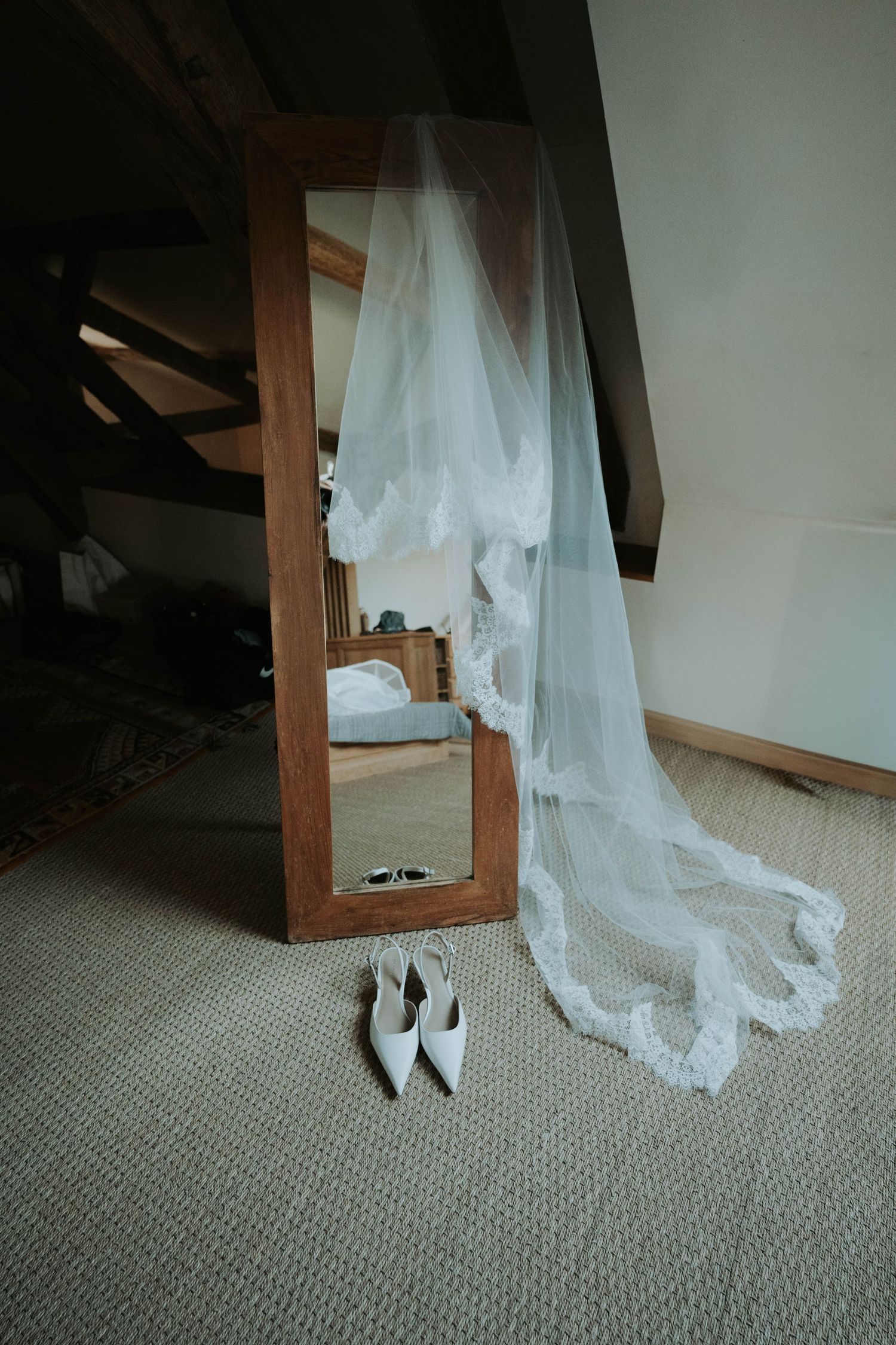 photographe mariage Pays de la Loire
voile de la mariée
Prieuré St Ellier