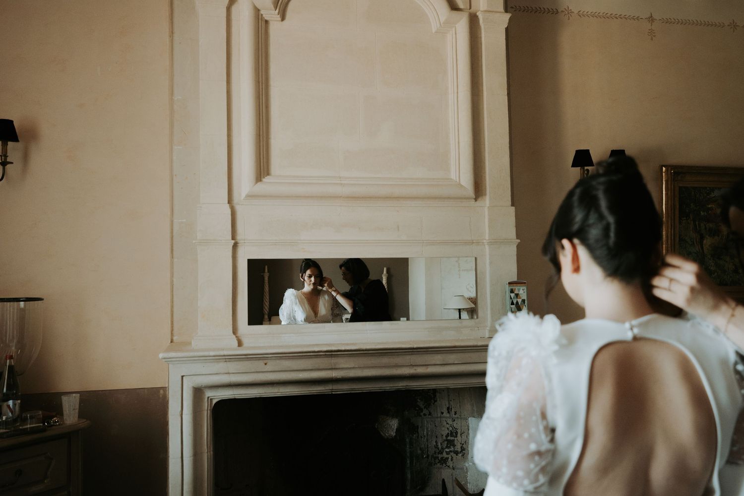 photographe mariage Pays de la Loire
préparation de la mariée miroir
Château de l'Epinay Angers