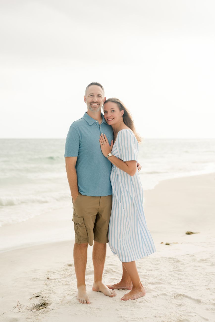 couple portraits on beach 30a photographer