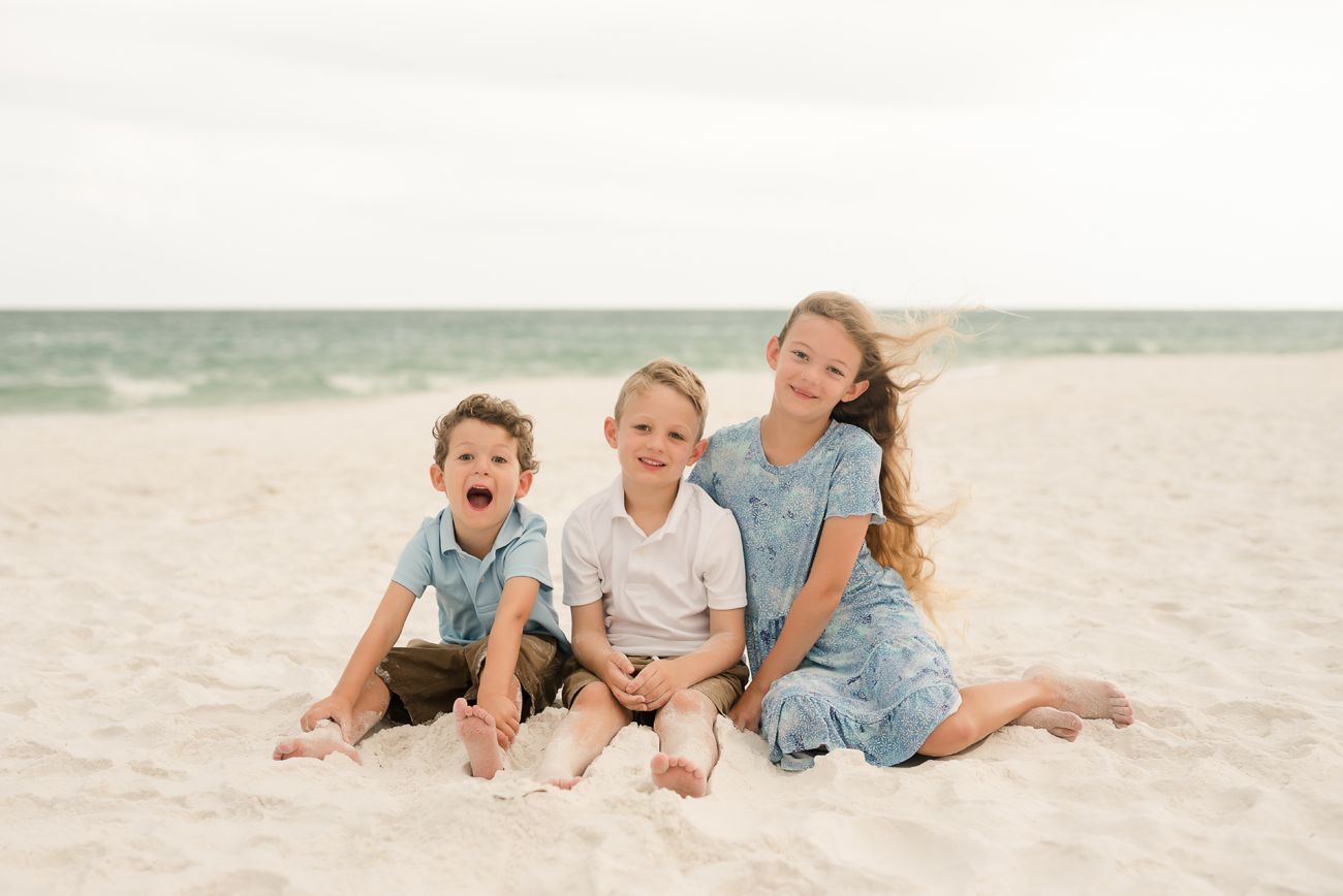 children on beach photographer destin fl