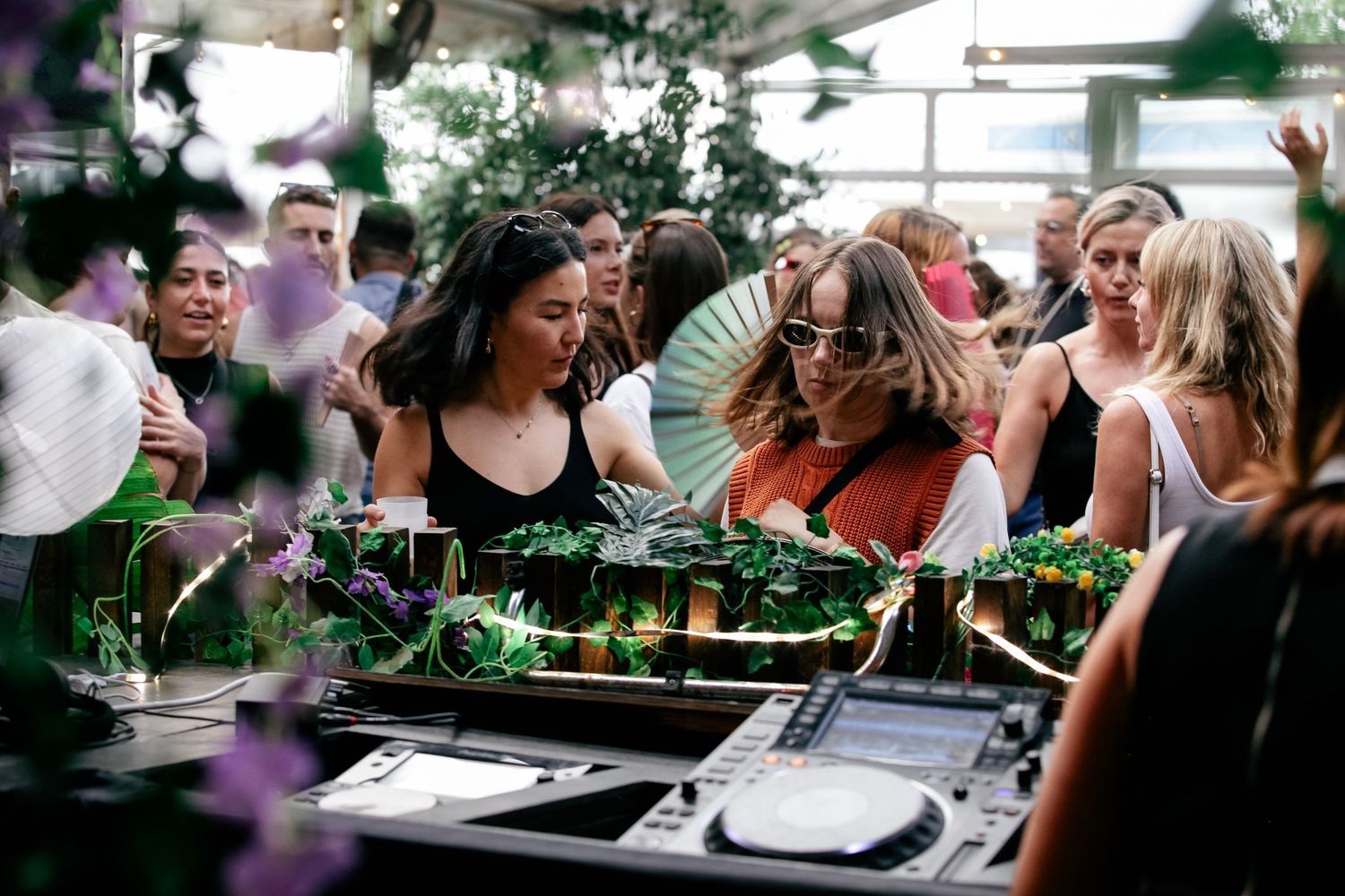 people dancing at a summer party
