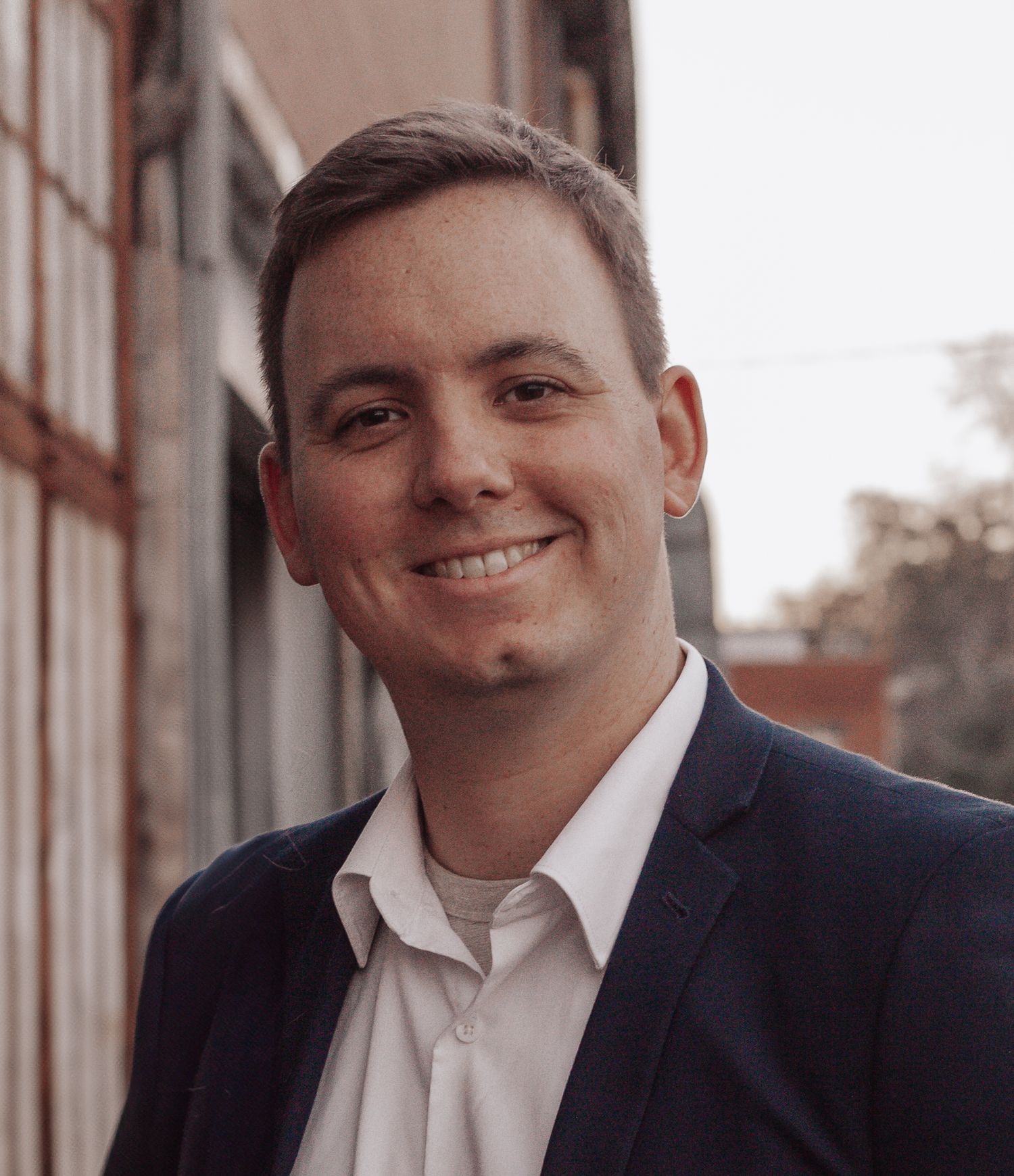 Eric Inglis professional headshot in Taylors South Carolina at Taylor Mill during the evening.