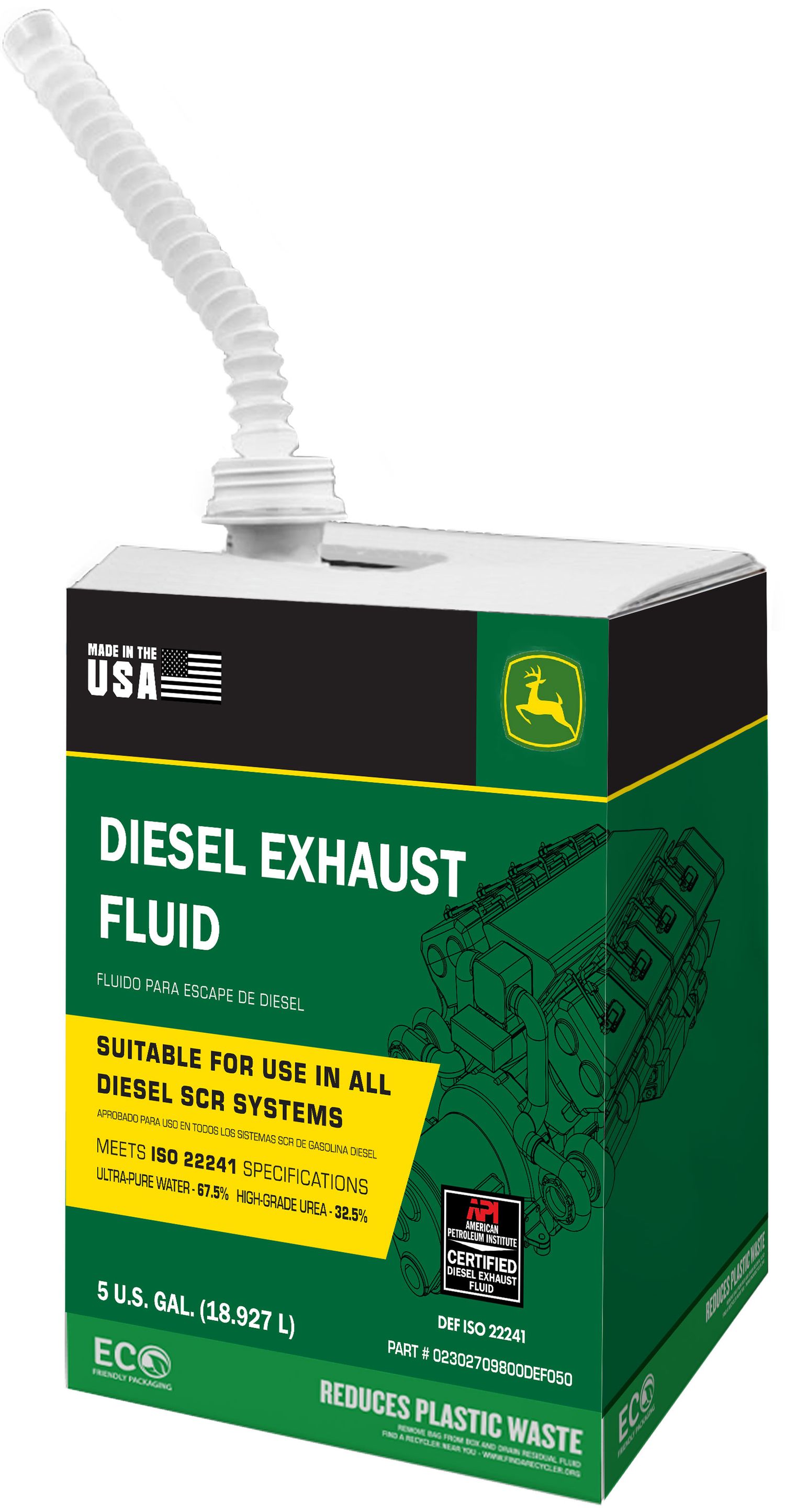 product photography of a john deere def jug mockup
