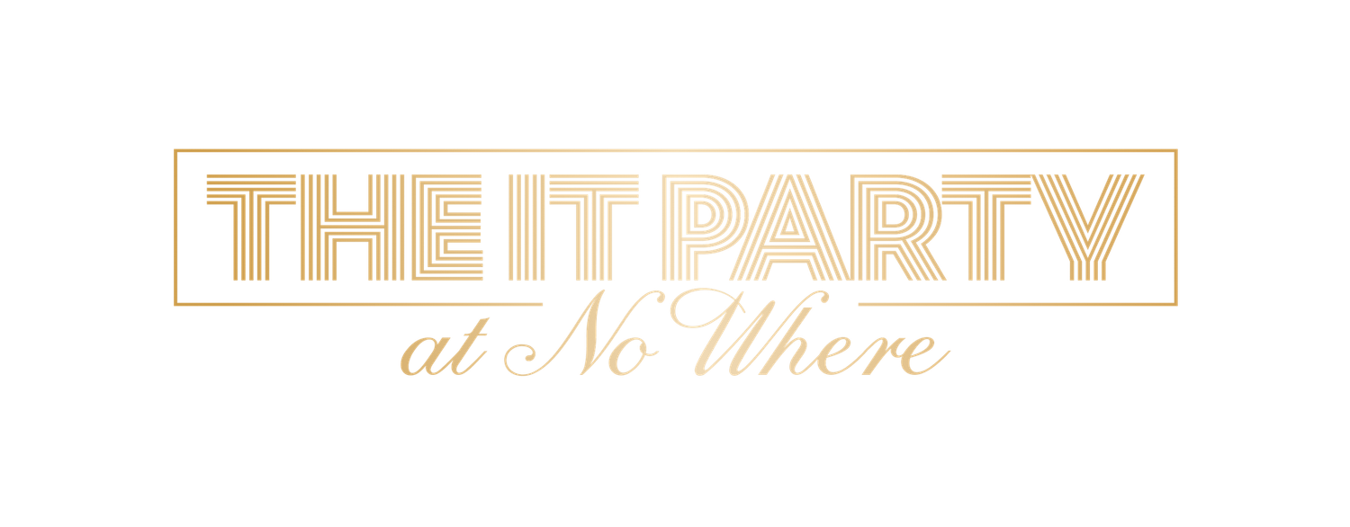 Gold text reading 'THE IT PARTY' in elegant typography on white background.