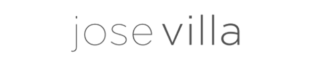 Minimalist typography displaying 'Jose Villa' in a modern style.