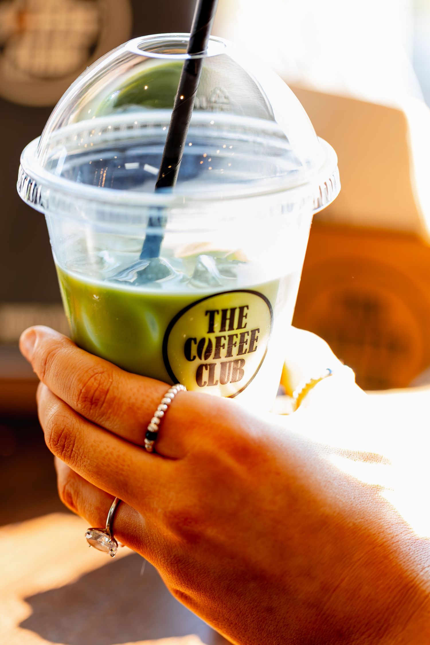 Content photography of an iced Matcha at a cafe in Ramsgate Kent.