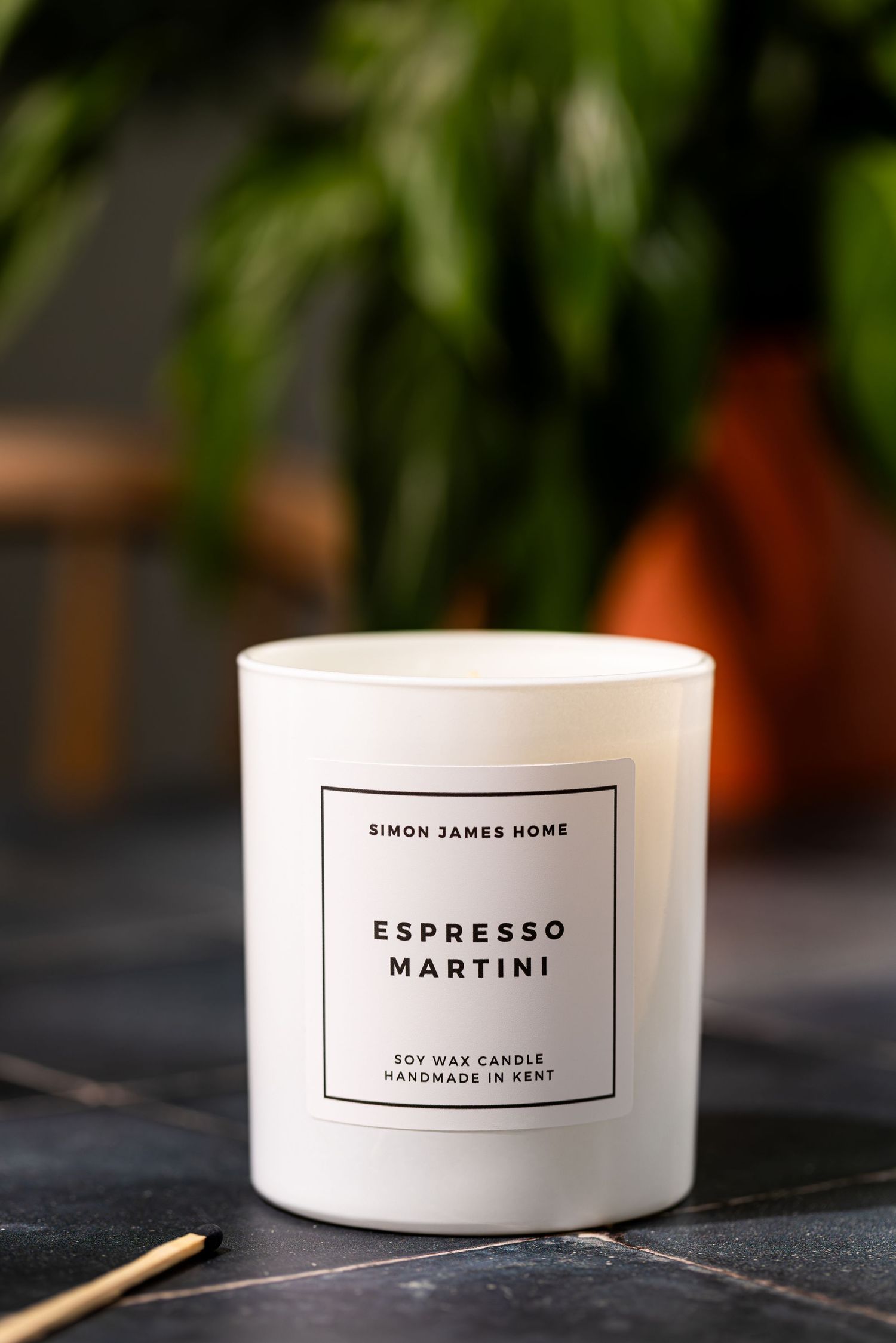 Styled product photography of Simon James Home luxury soy wax candle. Professional image for a lifestyle brand based in Ashford Kent.