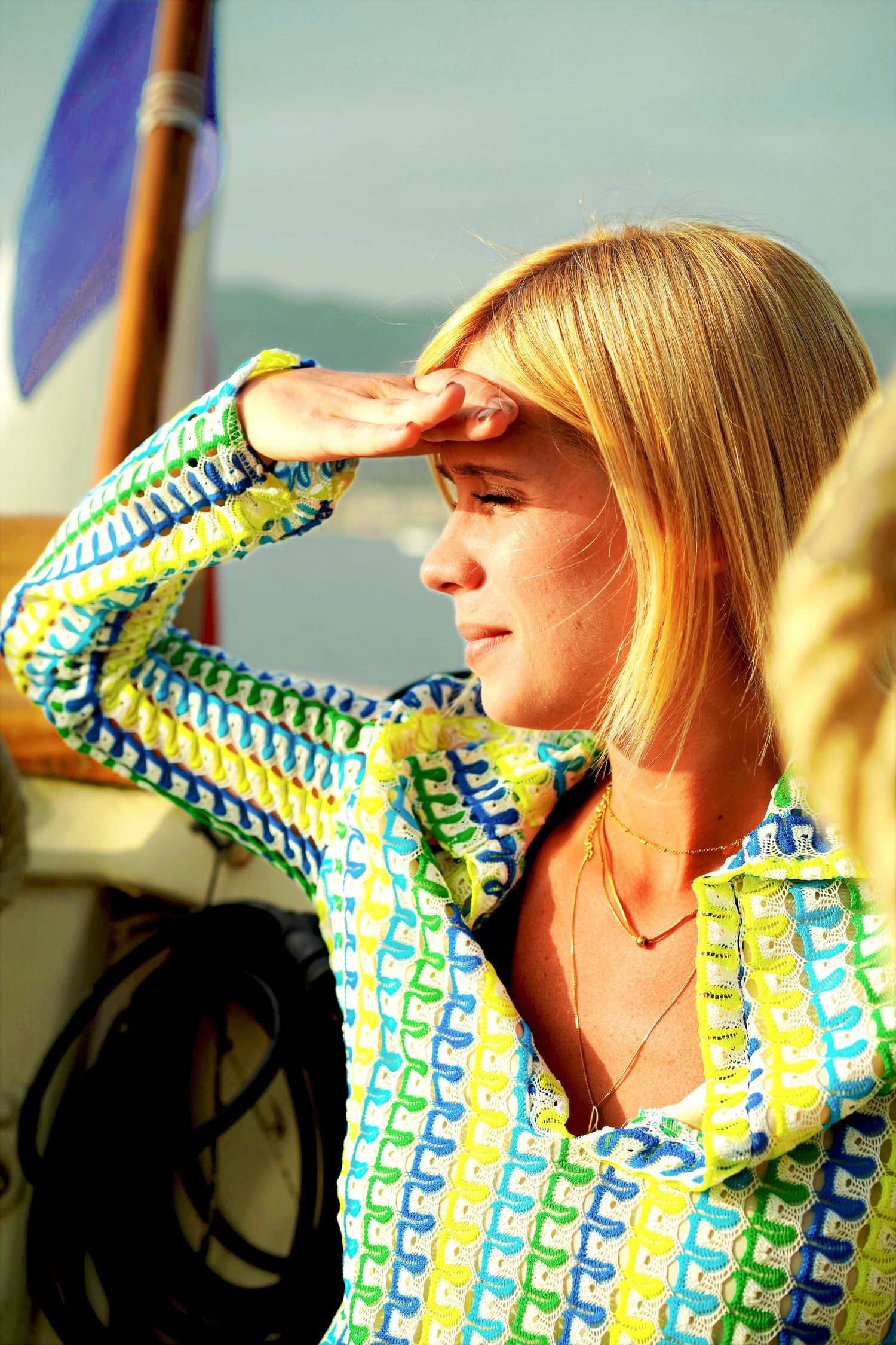 Portrait d'une femme réalisé à bord d'un bateau en Provence.