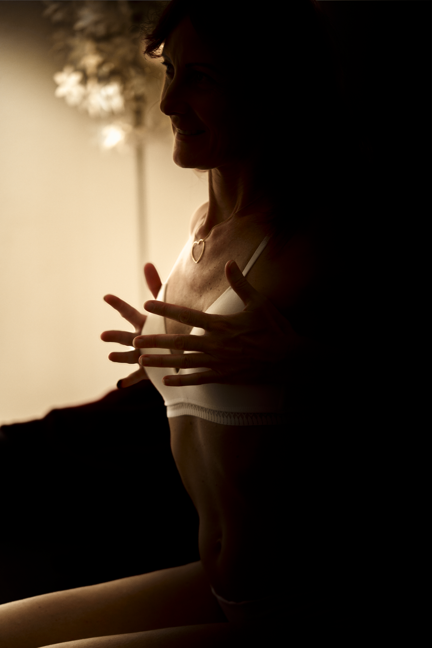 Nathalie, maman de 50 ans, lors d'une s