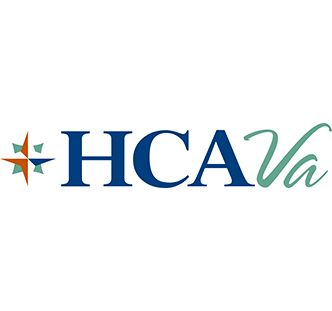 HCA Virginia Health System logo featuring a colorful star emblem with blue and green text.