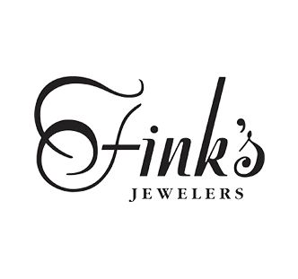 Finks Jewelers elegant black cursive logo on white background for luxury jewelry store.