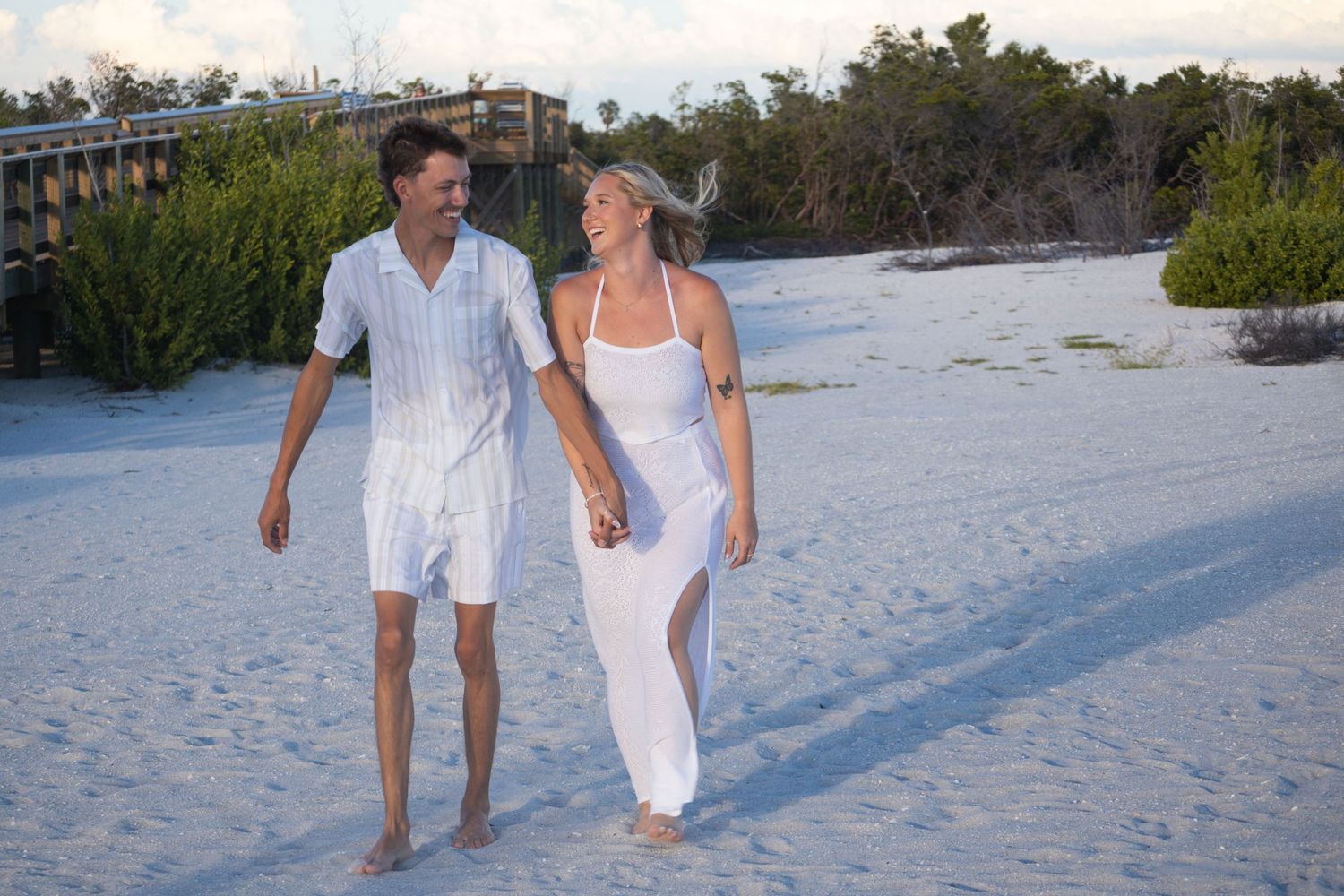 Couples photography session on Fort Myers Beach.