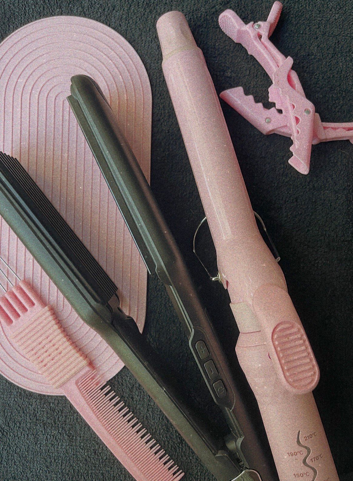 Hair dressing equipment straightener, crimper, curler, combs and clips for creating bridal styles