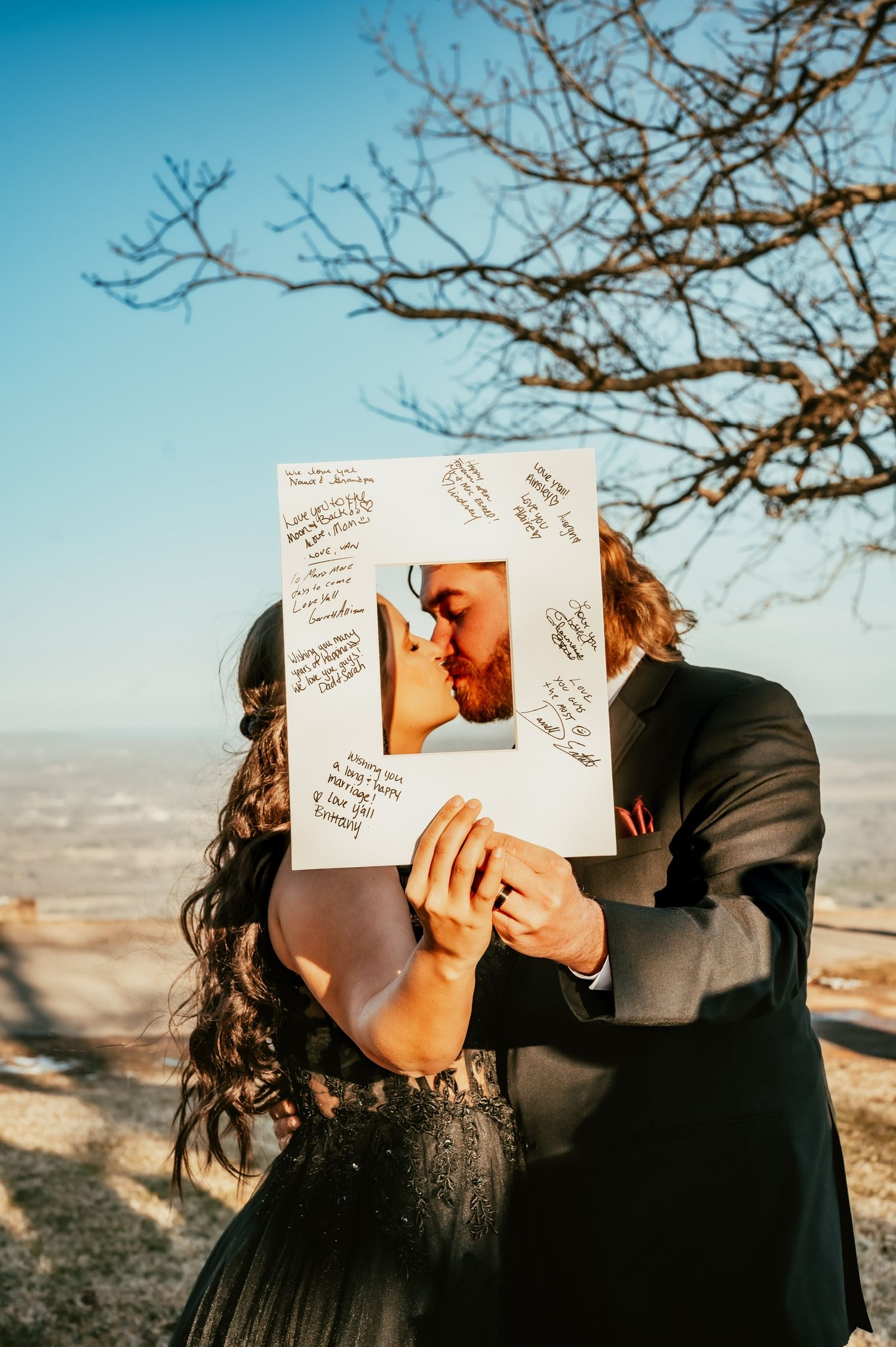 wedding behind the frame