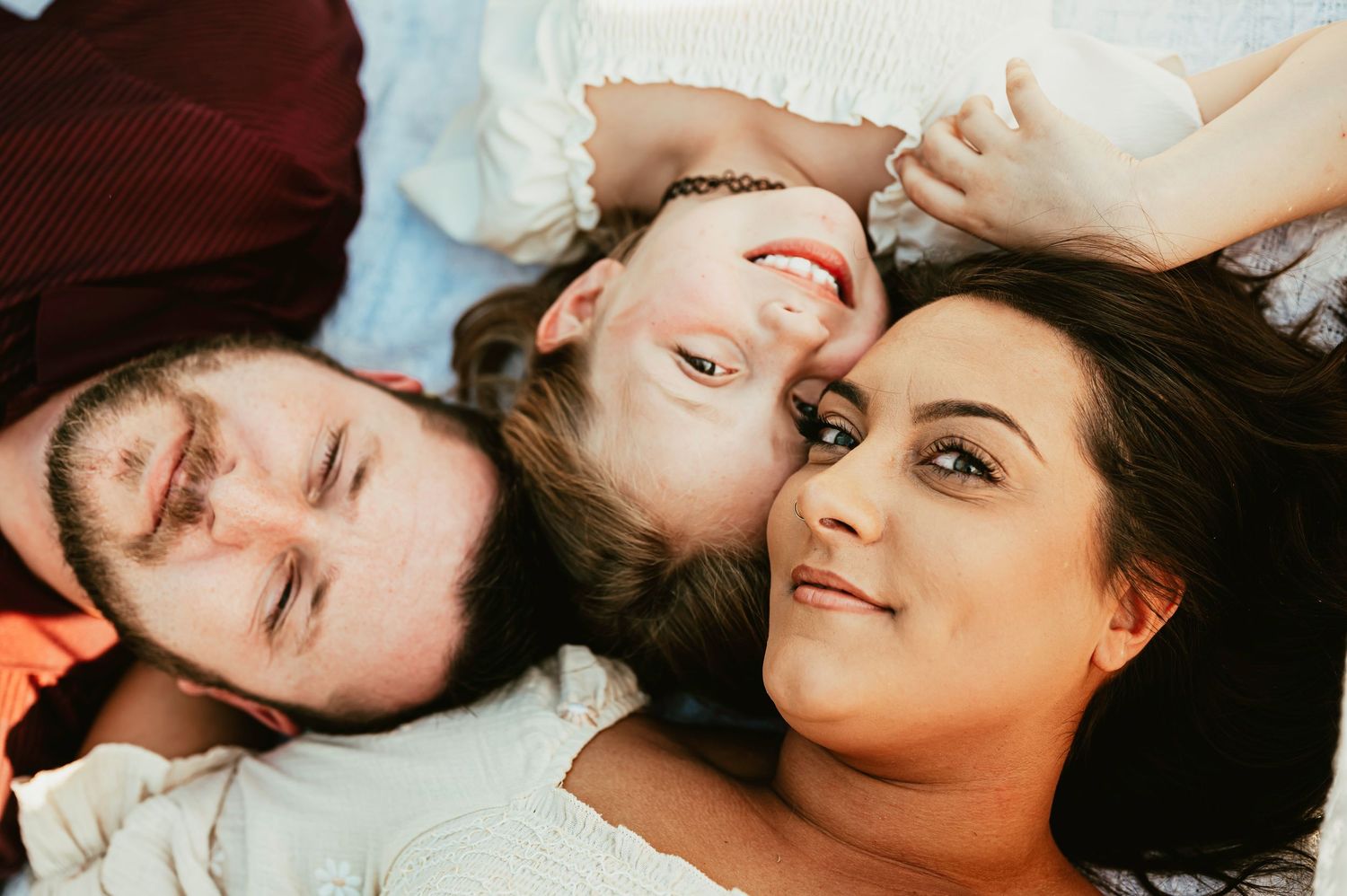 a family enjoying the summer sun