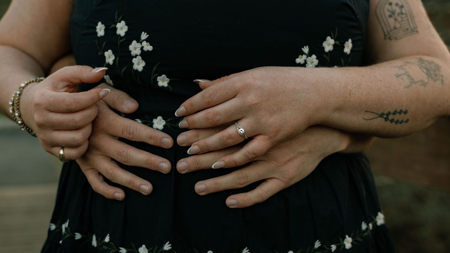 moody vintage engagement photos