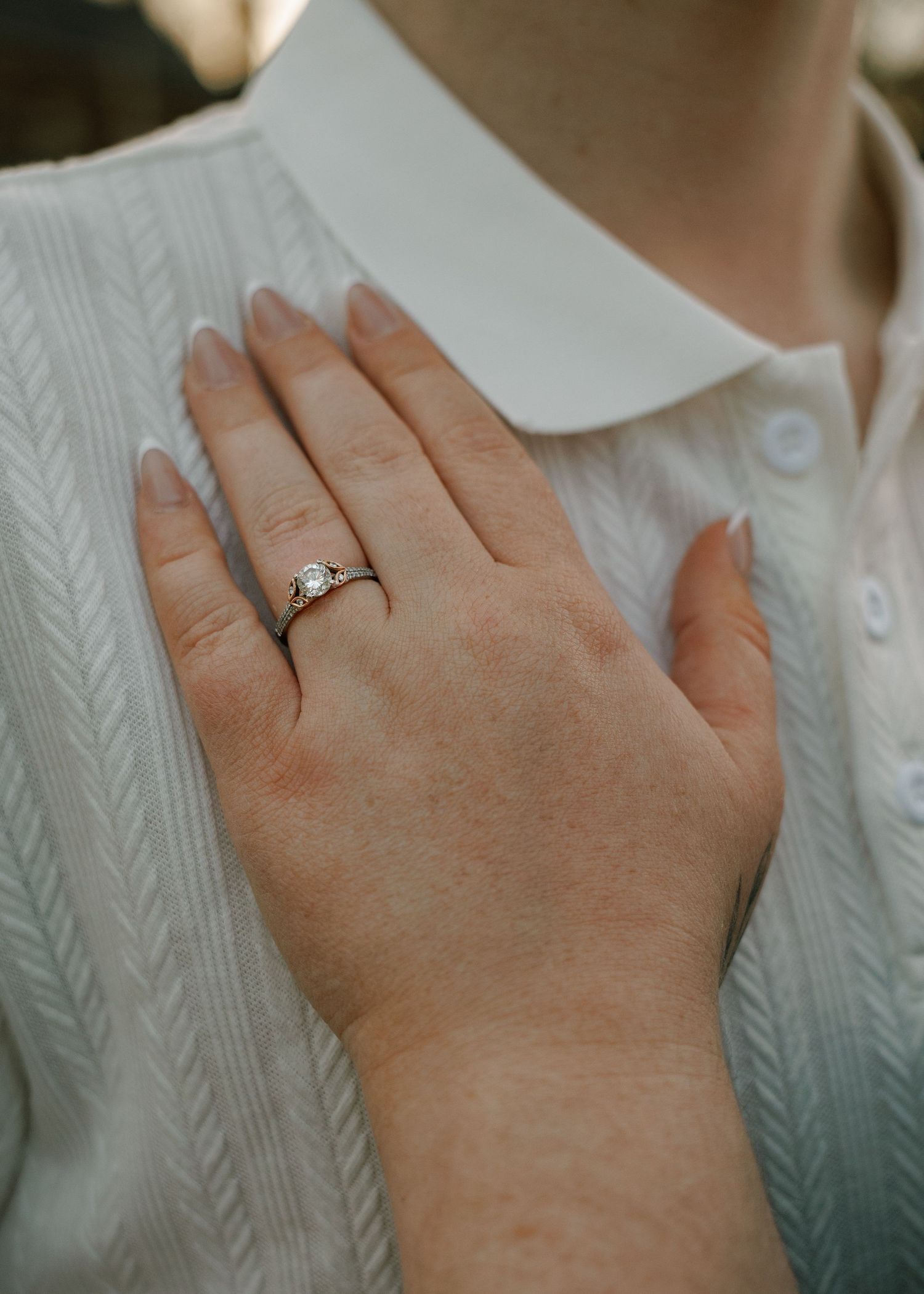 moody vintage engagement photos