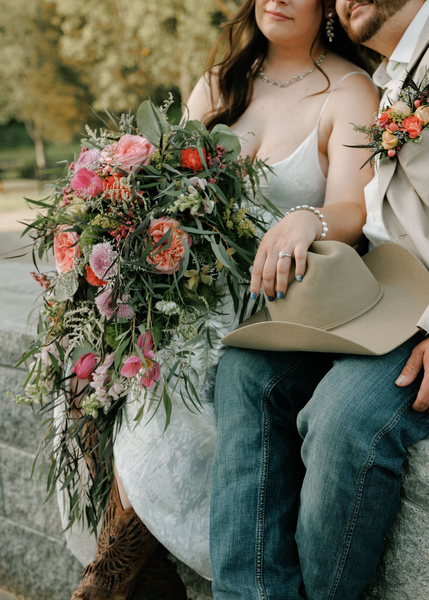 Moody wedding photo