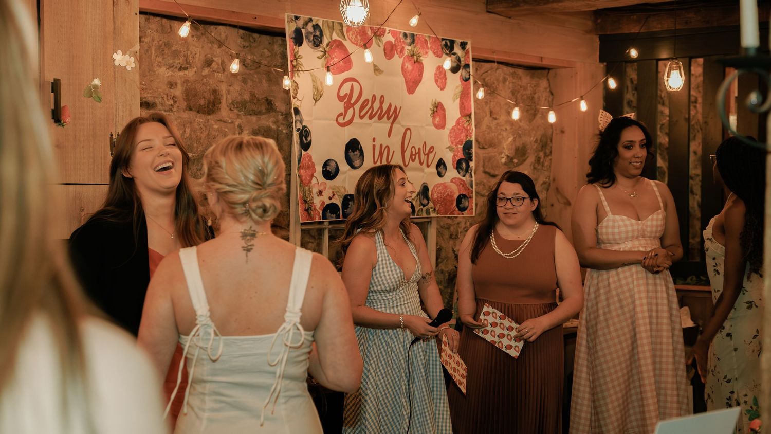 moody vintage bridal shower photos