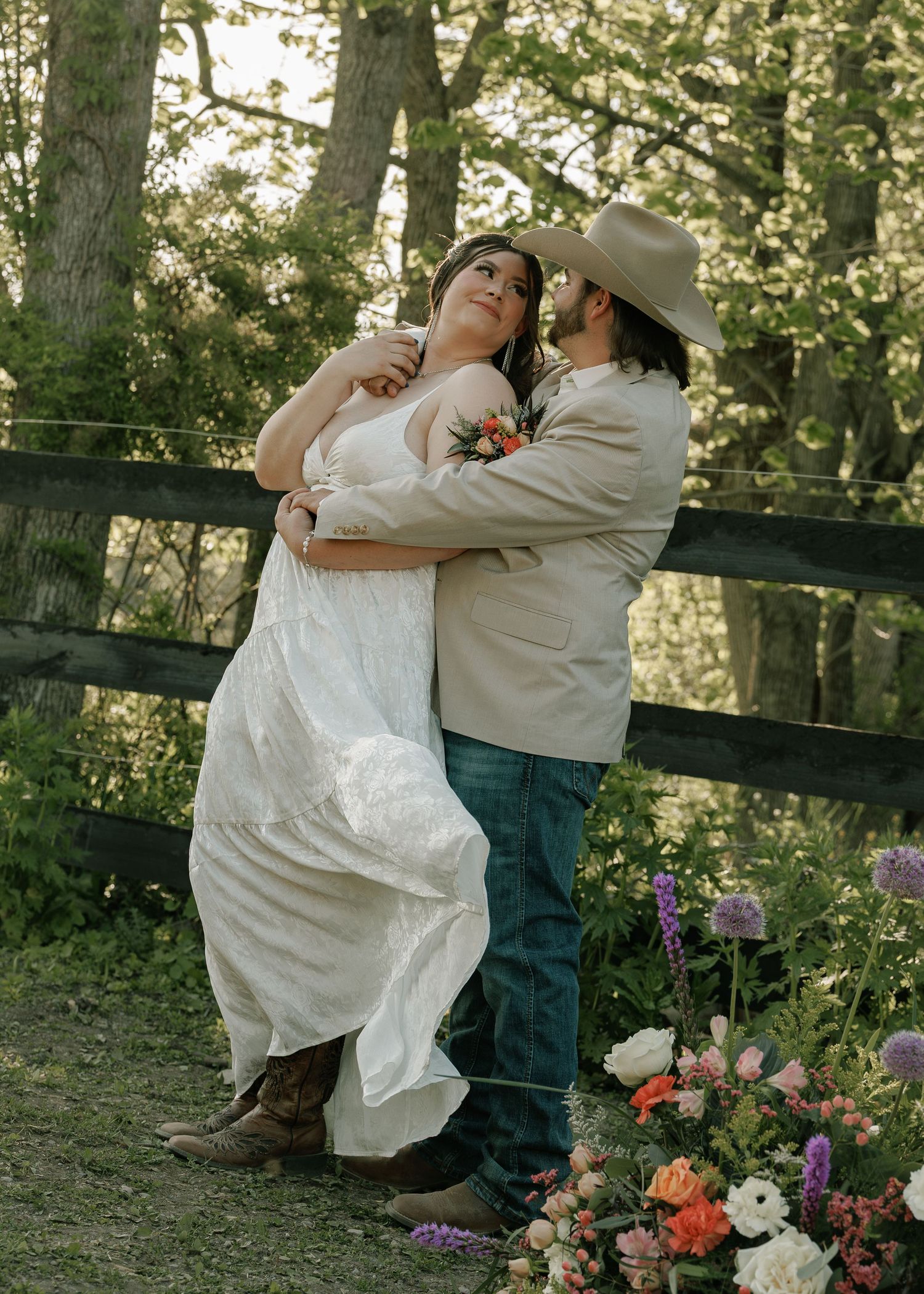 Moody wedding photo