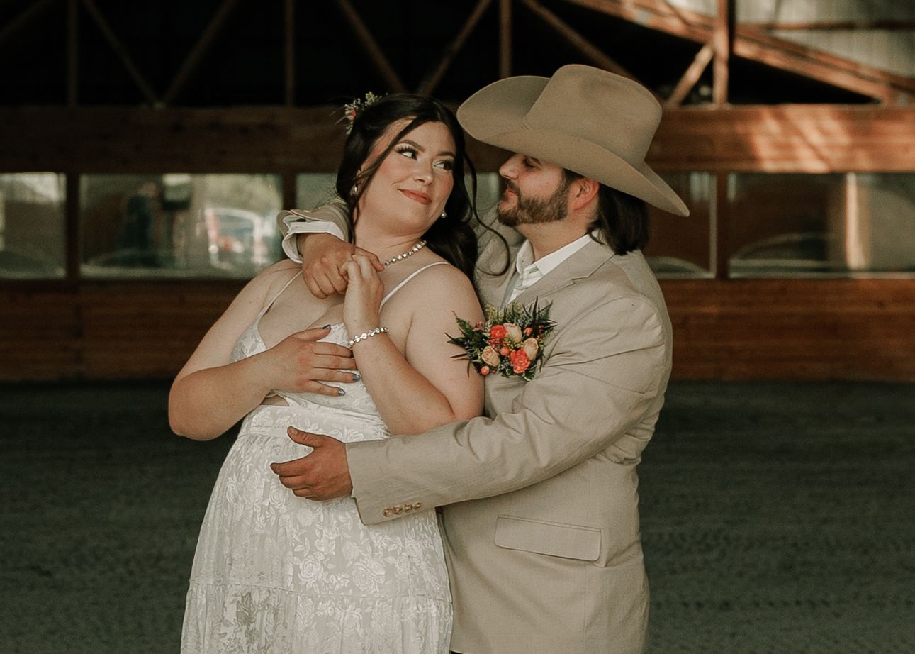Moody wedding photo