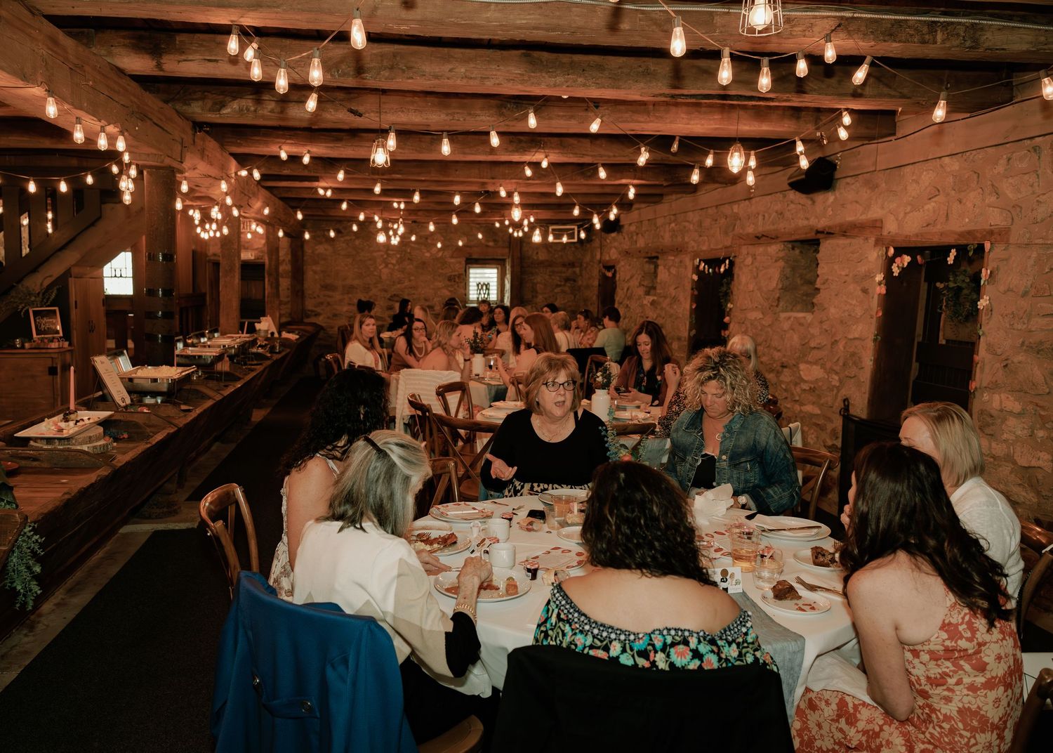 moody vintage bridal shower photos