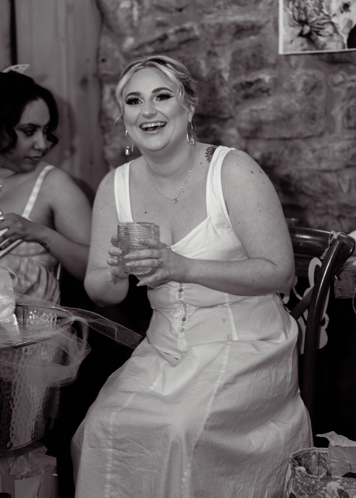 moody vintage bridal shower photos