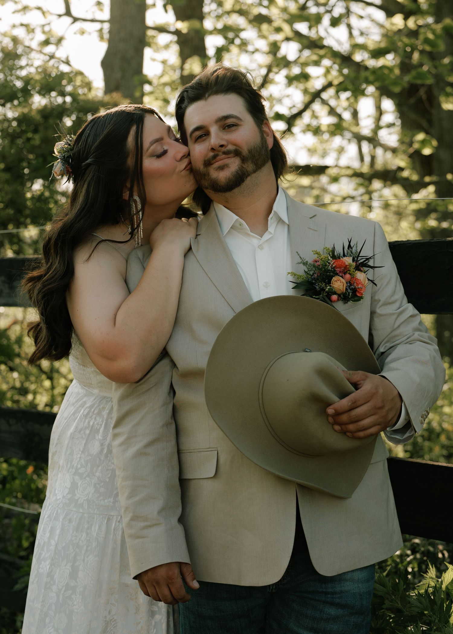Moody wedding photo