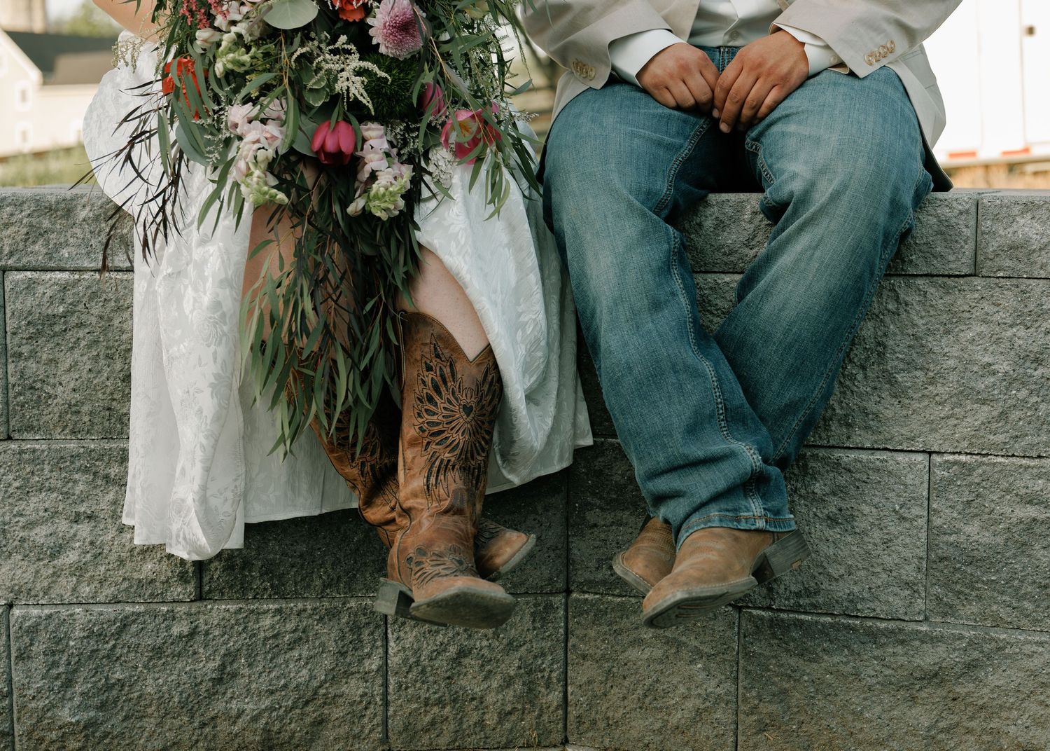 Moody wedding photo