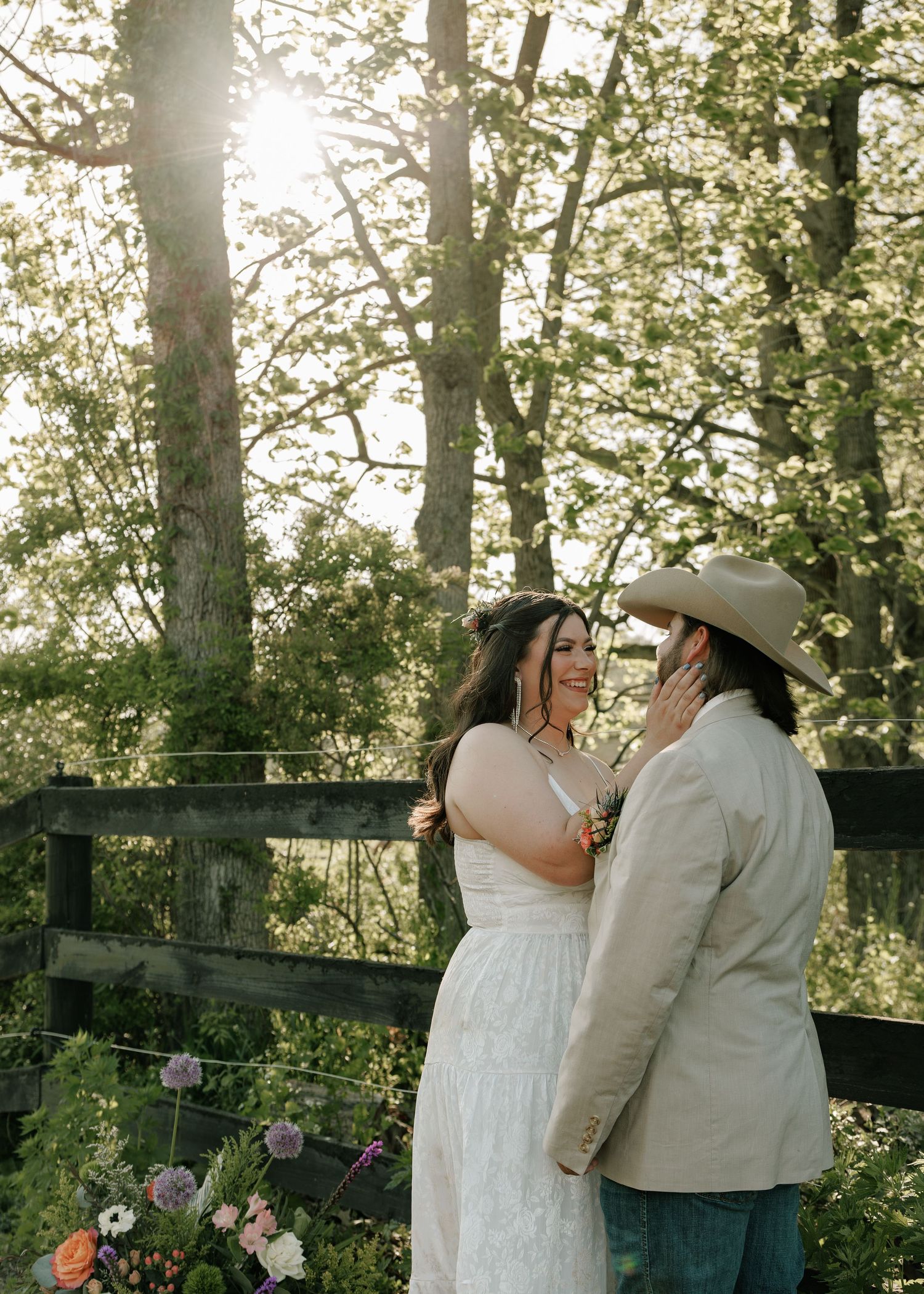 Moody wedding photo