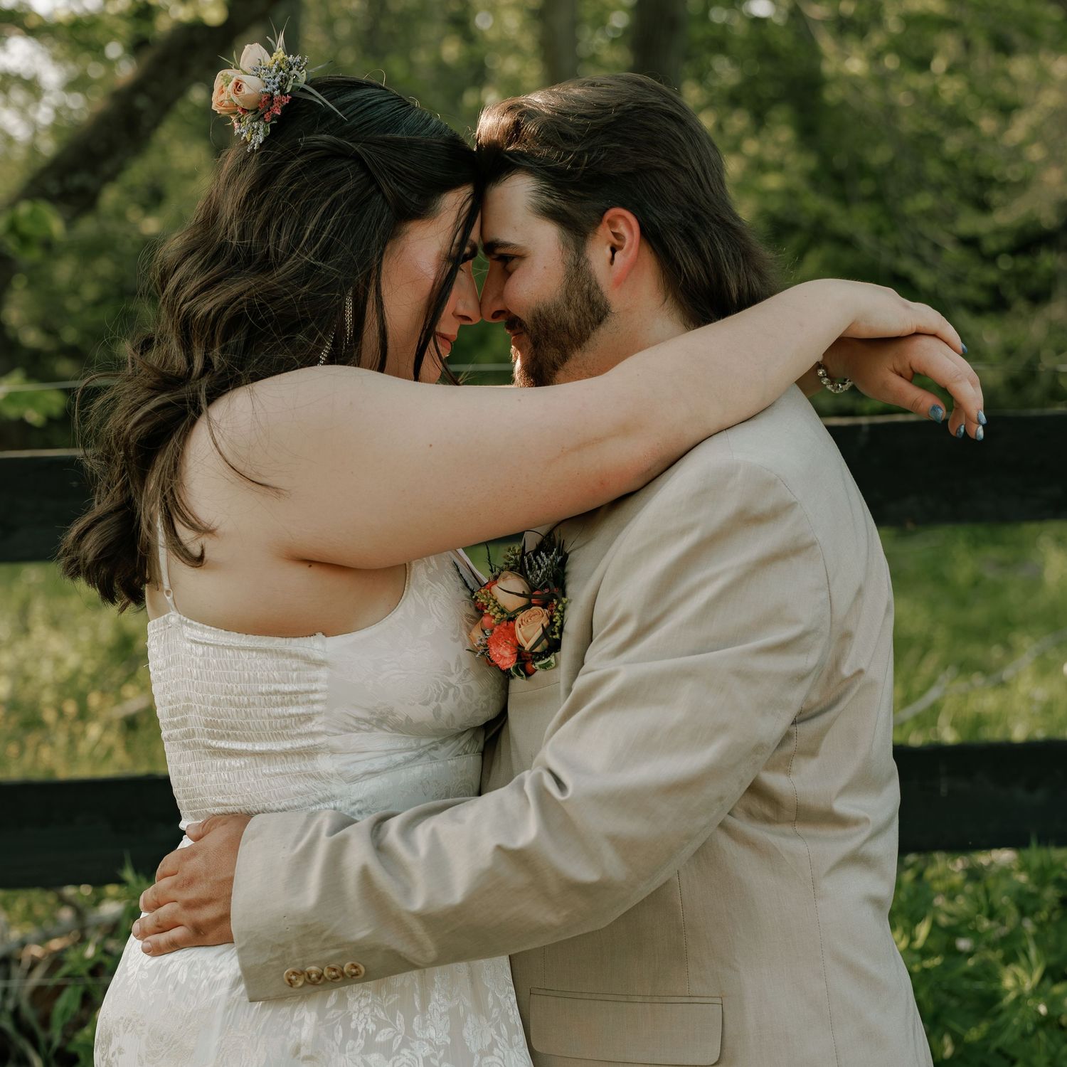Moody wedding photo