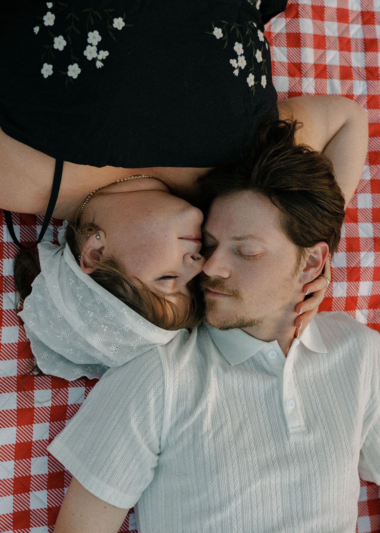 moody vintage engagement photos