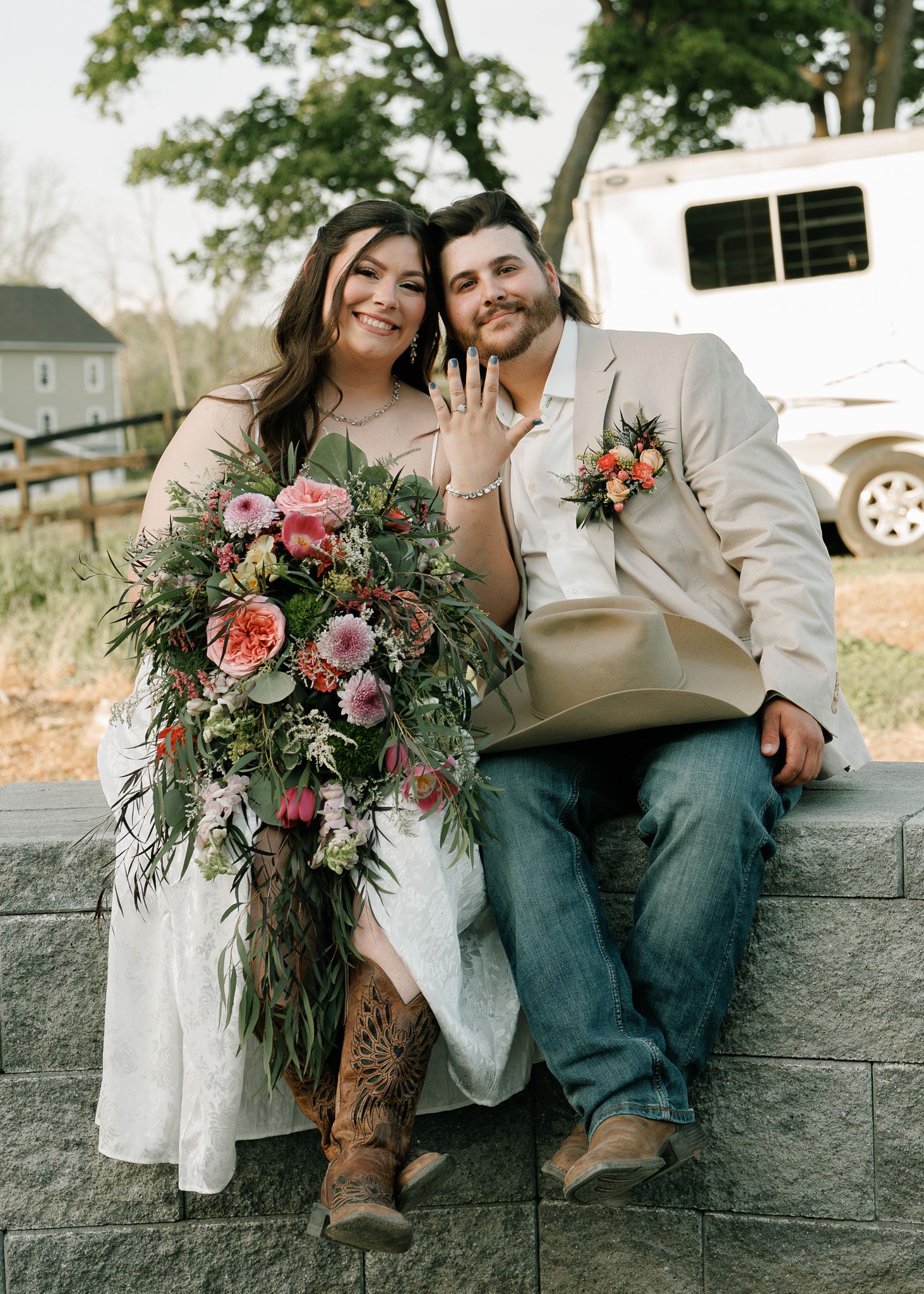 Moody wedding photo