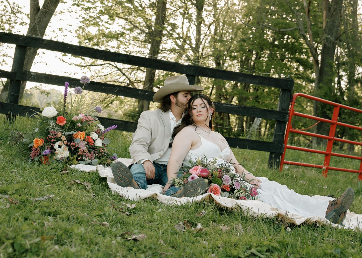 Moody wedding photo