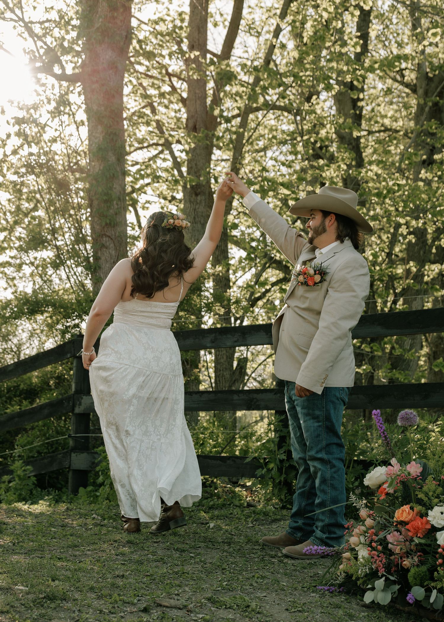 Moody wedding photo