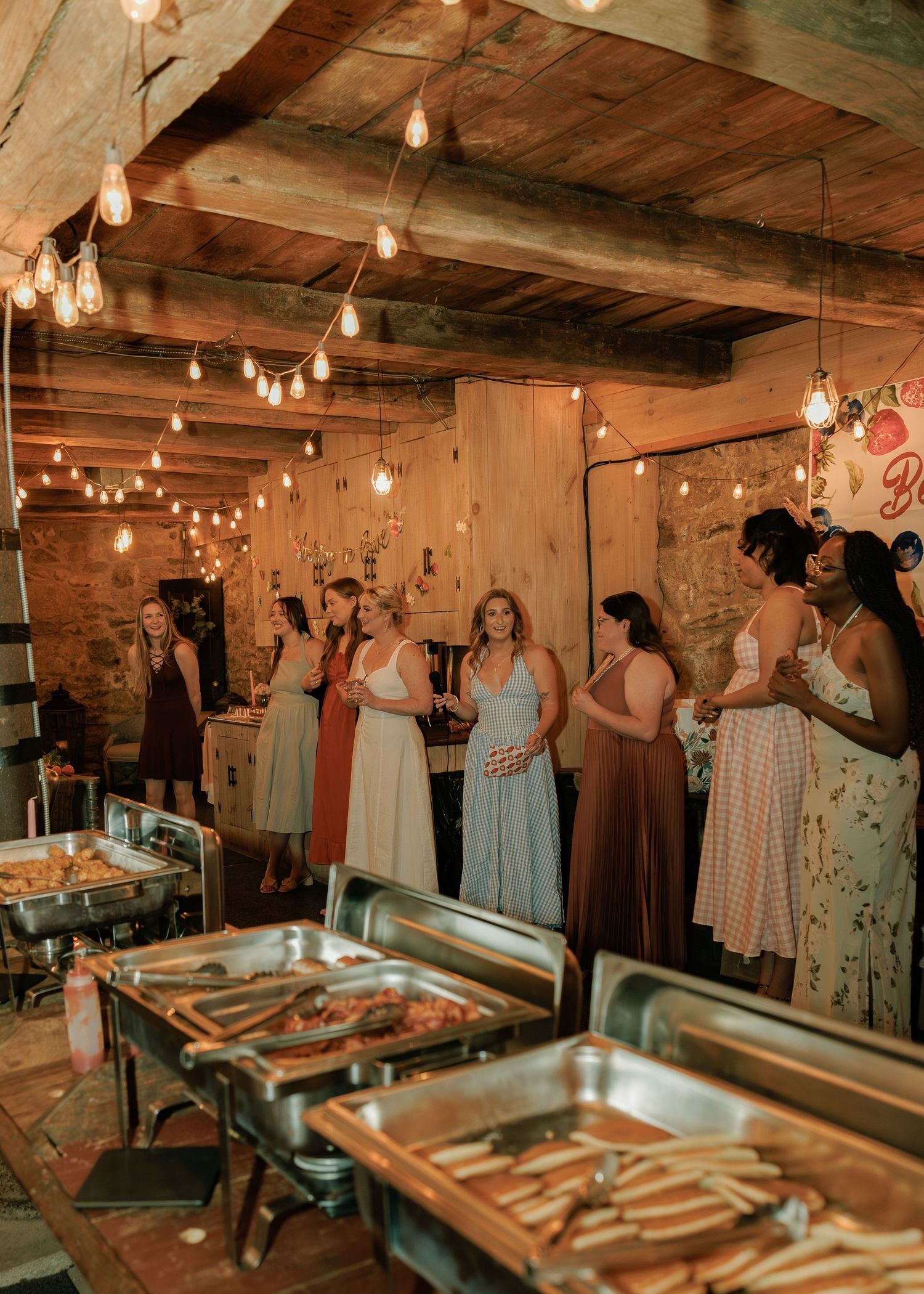 moody vintage bridal shower photos