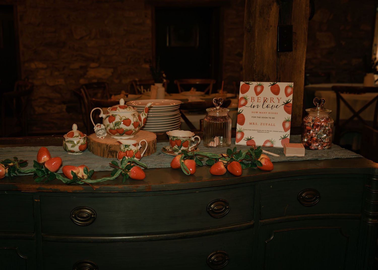 moody vintage bridal shower photos