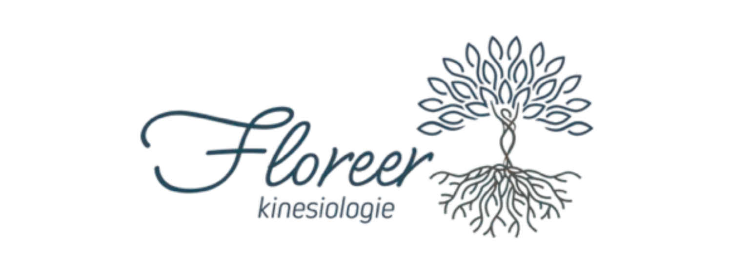 Floreer Kinesiologie logo featuring elegant script text and a decorative tree with heart-shaped roots design.