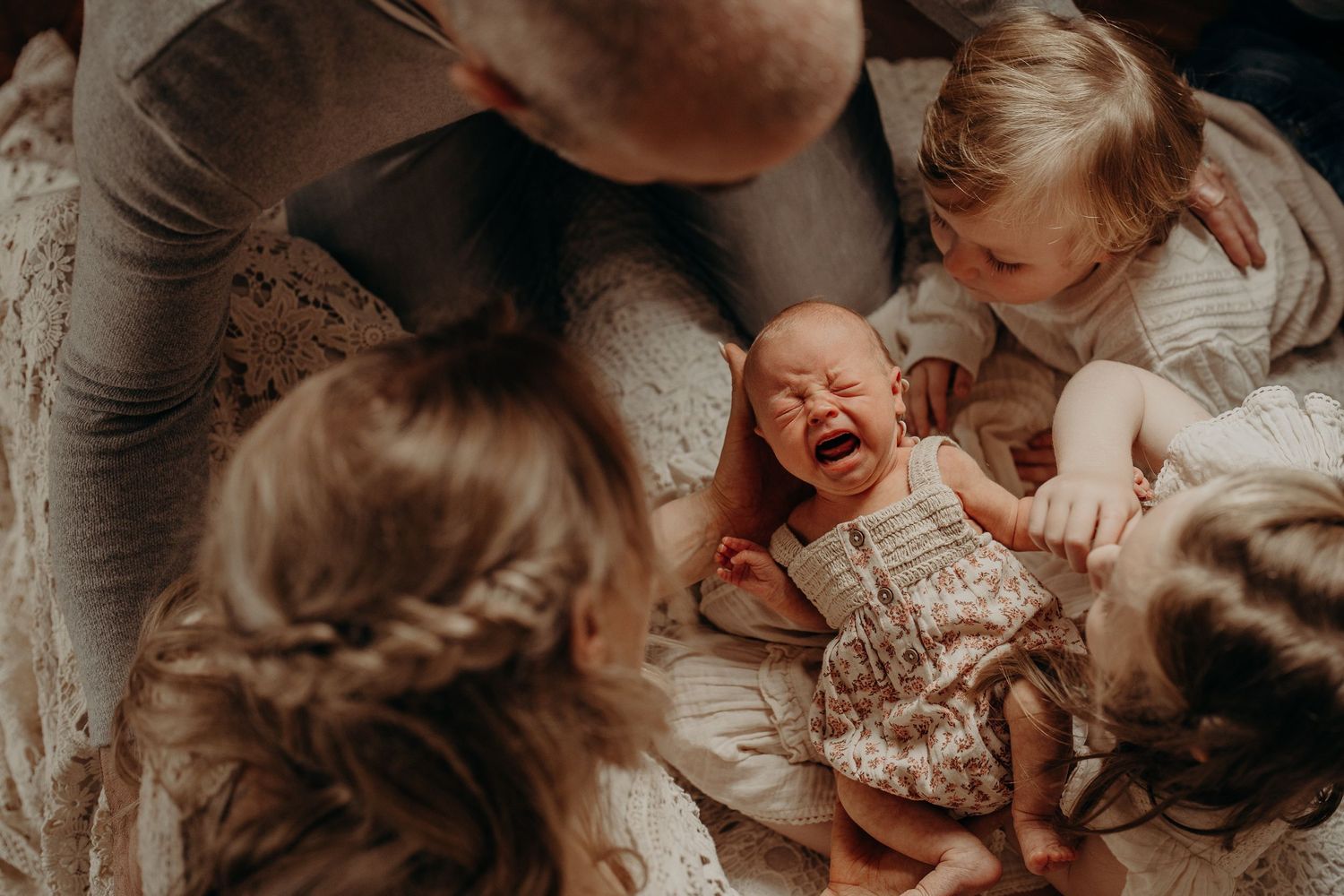 Collection of candid family interactions showing love and connection.
