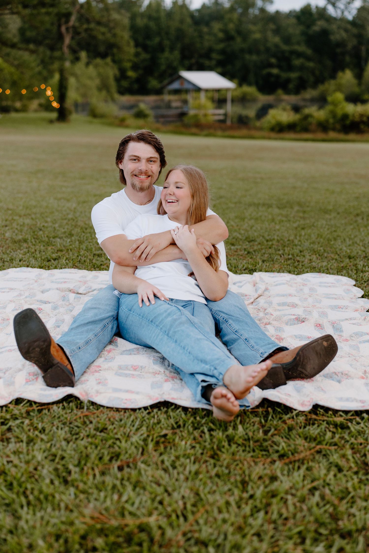 Engagement session at Oak Hill Farms in Arkansas