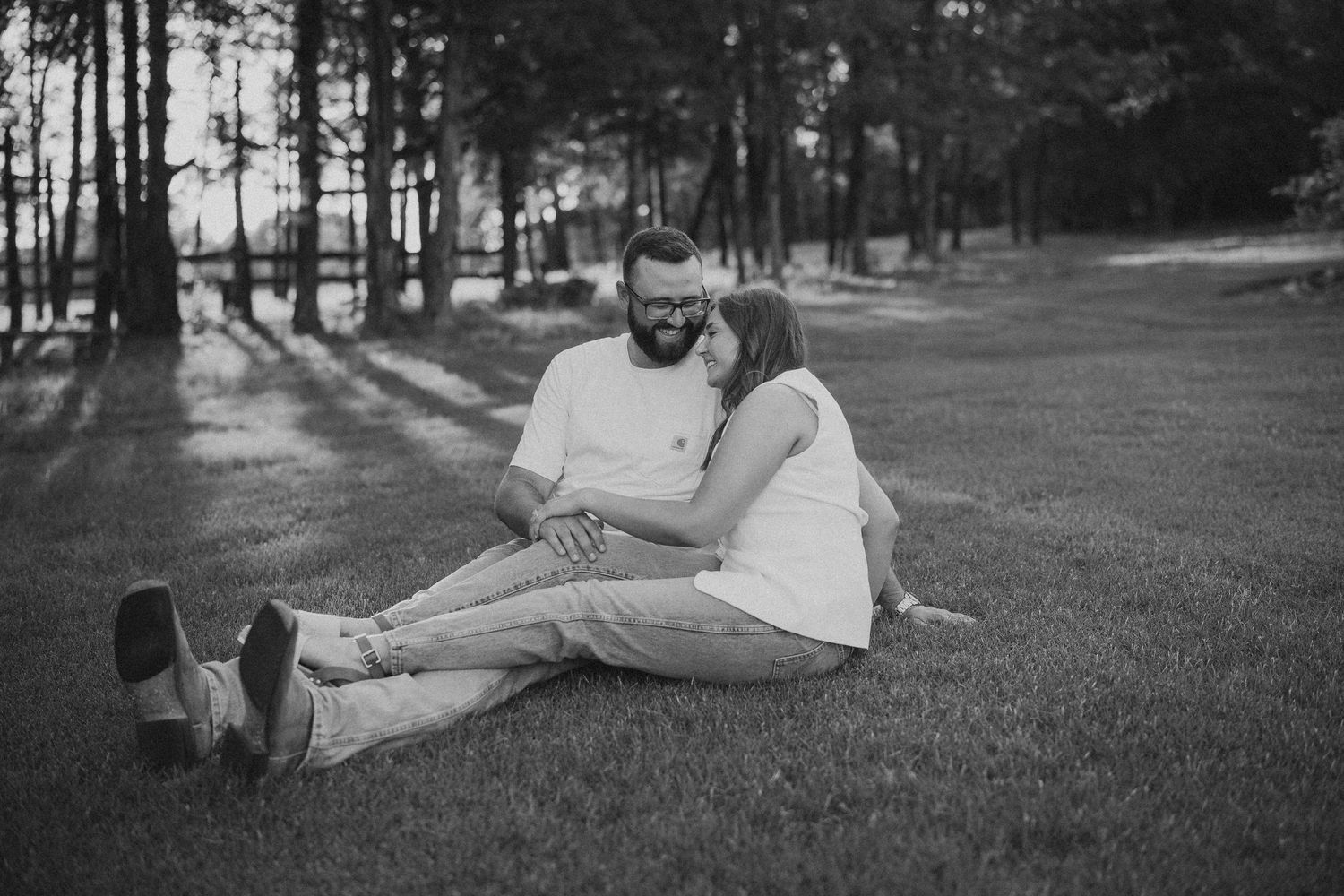 Engagement session at Cabin Creek Lookout in Clarksville, Arkansas.