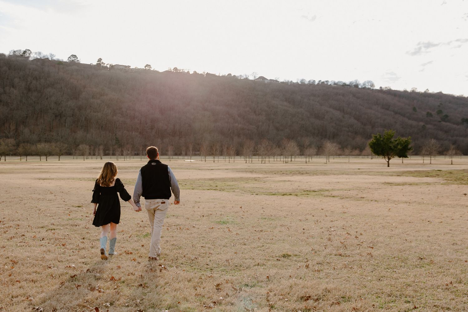 Engagement session at Two Rivers Park in Little Rock, Arkansas.
