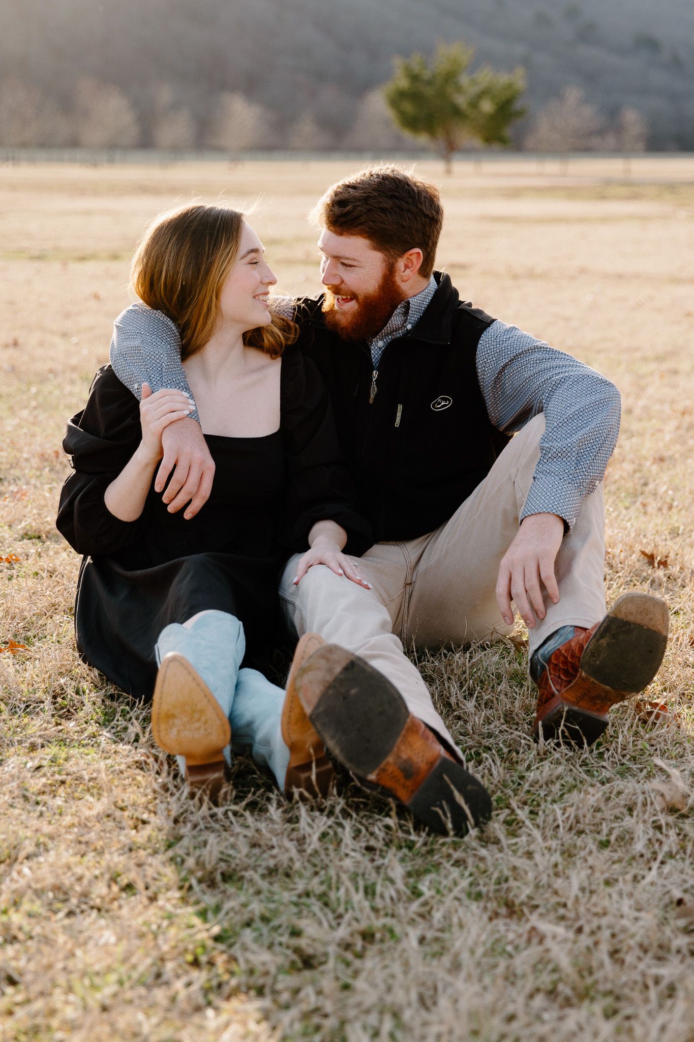 Engagement session at Two Rivers Park in Little Rock, Arkansas.