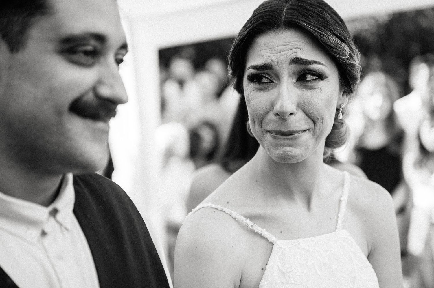 A romantic black and white portrait series capturing tender moments between a couple.