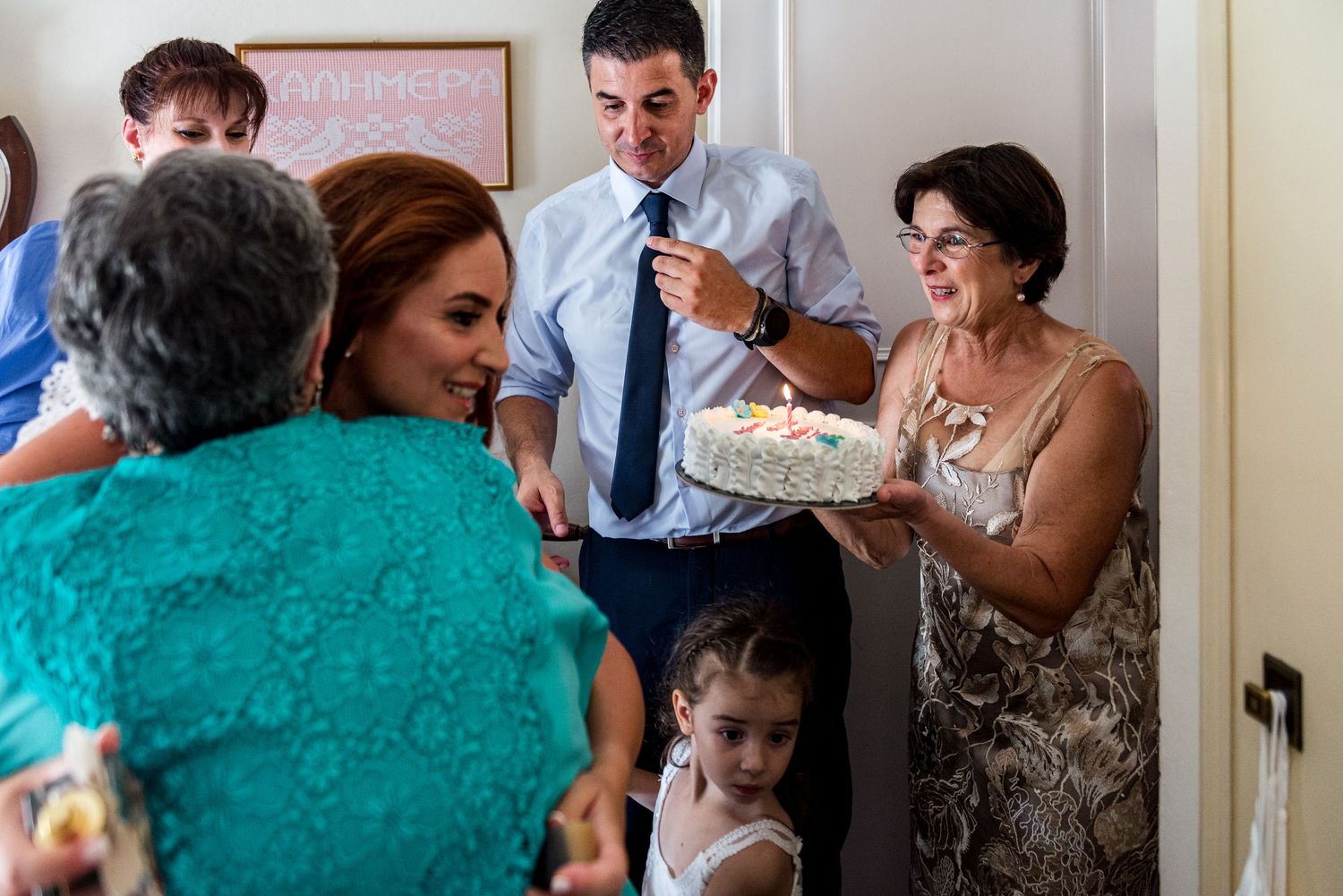 Wedding guests share emotional embraces and celebrations during the event.