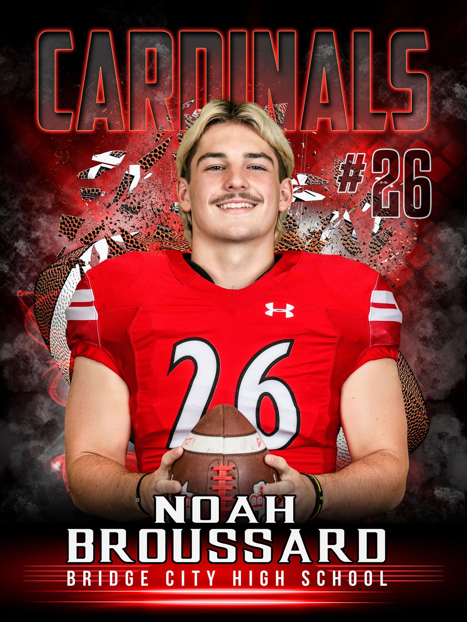 Cardinal Football Senior Sports Banner