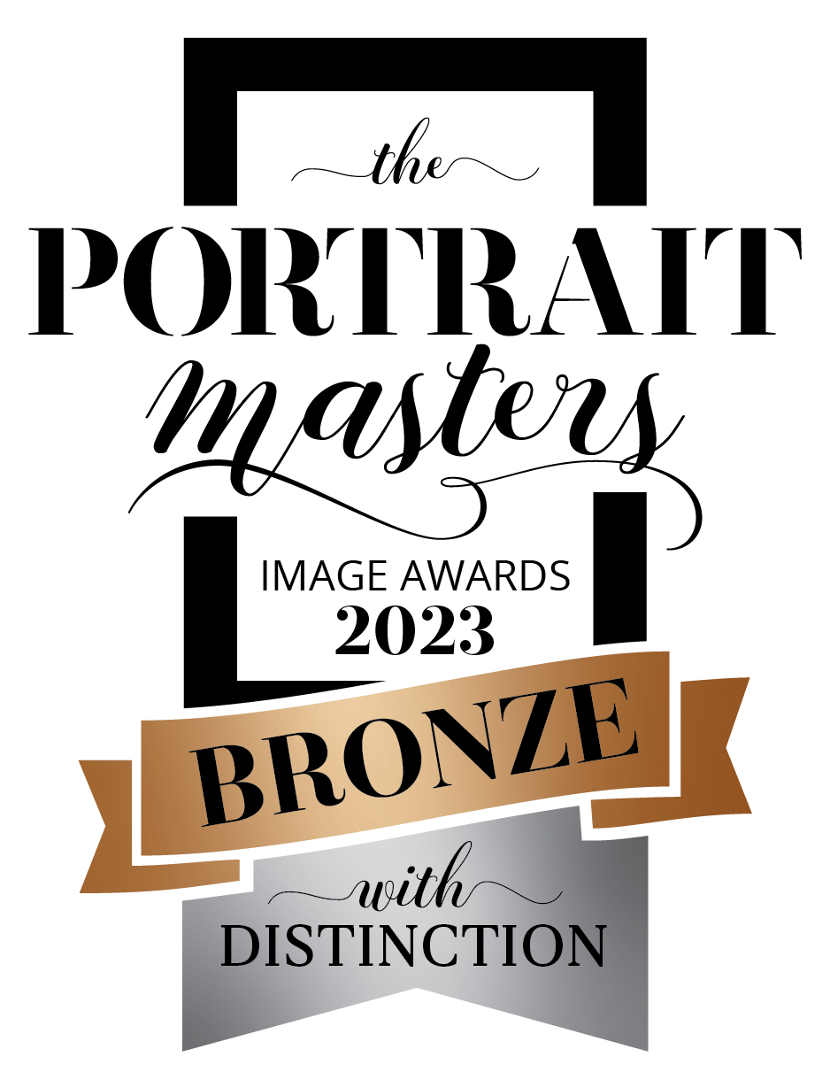 Bronze award with distinction banner for Portrait Masters photography awards 2023.